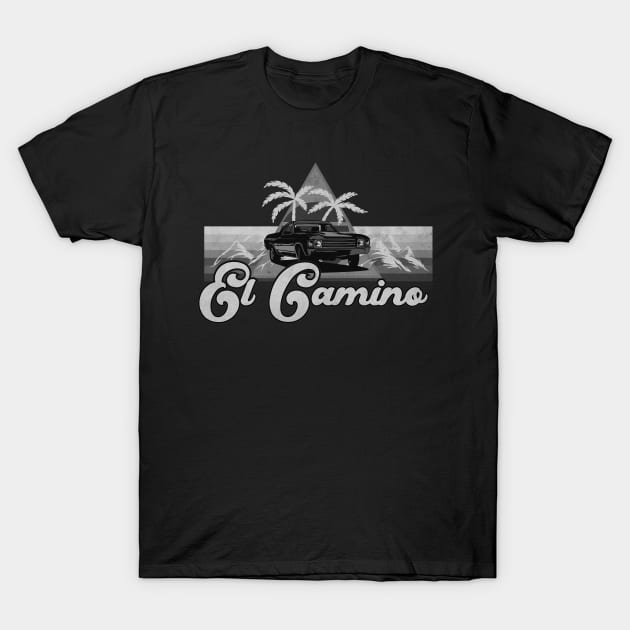 El Camino Retro BW T-Shirt by CTShirts